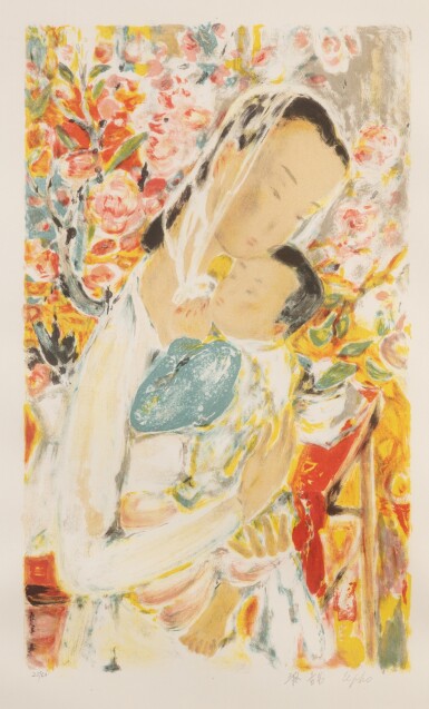 View full screen - View 1 of Lot 18. Le Pho (1907-2001), Mother and son | 黎譜 (1907-2001), 母與子.