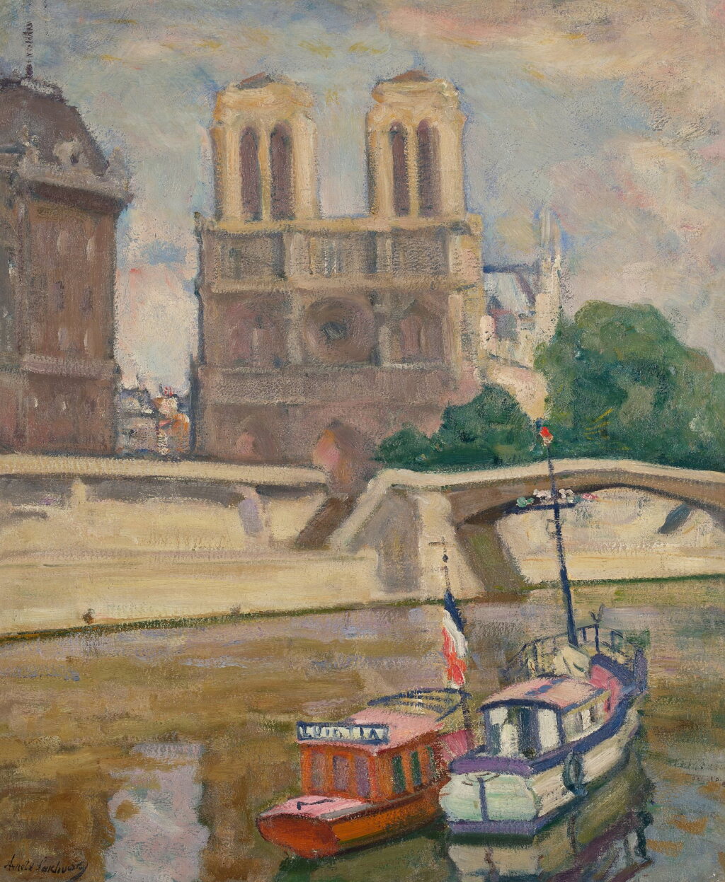 View full screen - View 1 of Lot 28. View of Notre Dame.