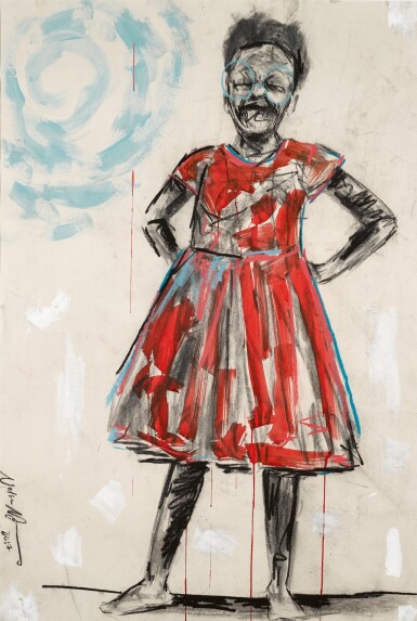 View full screen - View 1 of Lot 100. NELSON MAKAMO | GIRL WITH HANDS ON HIPS.