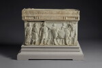 A Marble Urn and Lid ("The Stowe Sarcophagus") , Rome, circa A.D. 1770-1780