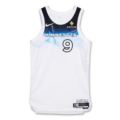 View full screen - View 1 of Lot 78. Nickeil Alexander-Walker Minnesota Timberwolves 2024-2025 Game Worn City Edition Jersey.