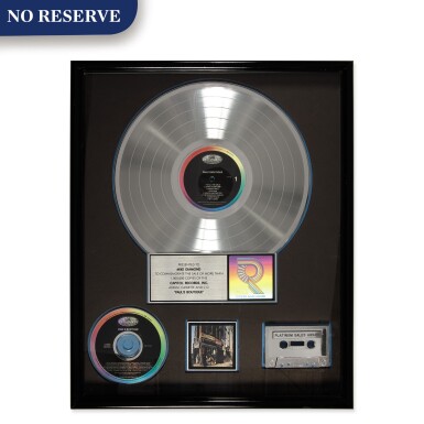 View full screen - View 1 of Lot 306. RIAA Platinum sales award presented to Mike Diamond for the Beastie Boys 1989 album “Paul’s Boutique”.