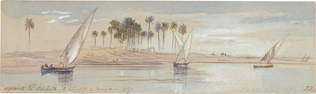 View full screen - View 1 of Lot 235. On the Nile, opposite El Ouasta, Egypt.