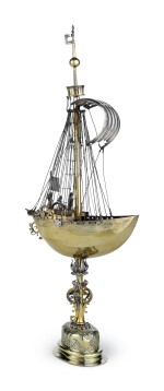 A German Parcel-Gilt Silver Nef, Tobias Wolff, Nuremberg, Circa 1620