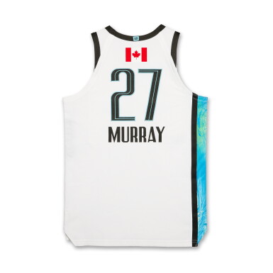View full screen - View 1 of Lot 42. Jamal Murray 2026 NBA All-Star Game Media Day Jersey | All-Star Debut | Canadian Flag Patch .