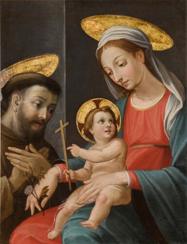 View full screen - View 1 of Lot 144. The Virgin and Child with Saint Francis.