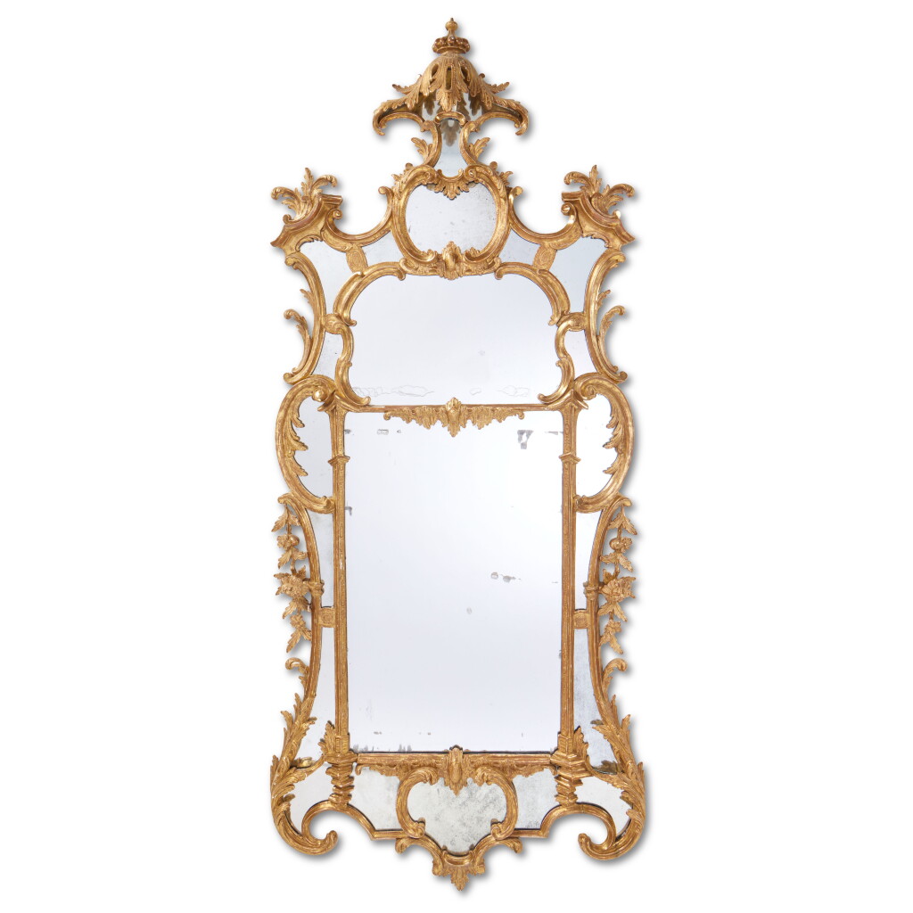 View full screen - View of A George III Giltwood Mirror, circa 1765.