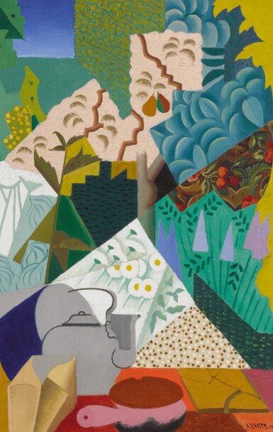 View full screen - View 1 of Lot 1030. ANDRÉ LHOTE | NATURE MORTE DANS LE JARDIN .