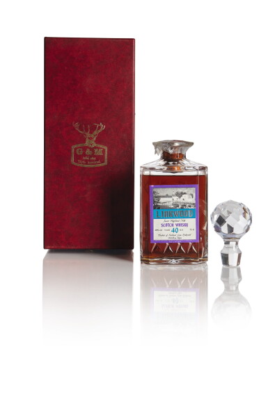 View full screen - View 1 of Lot 220. LINKWOOD GORDON & MACPHAIL CRYSTAL DECANTER 40 YEAR OLD 40.0 ABV NV .