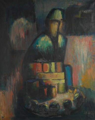 View full screen - View 1 of Lot 22. JIMOH AKOLO | SEATED FIGURE.