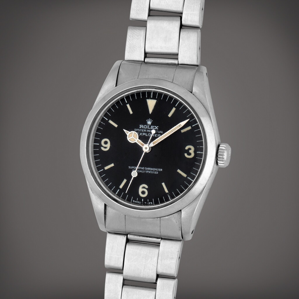 View full screen - View 1 of Lot 292. Explorer, Reference 1016 | A stainless steel wristwatch with bracelet | Circa 1973.