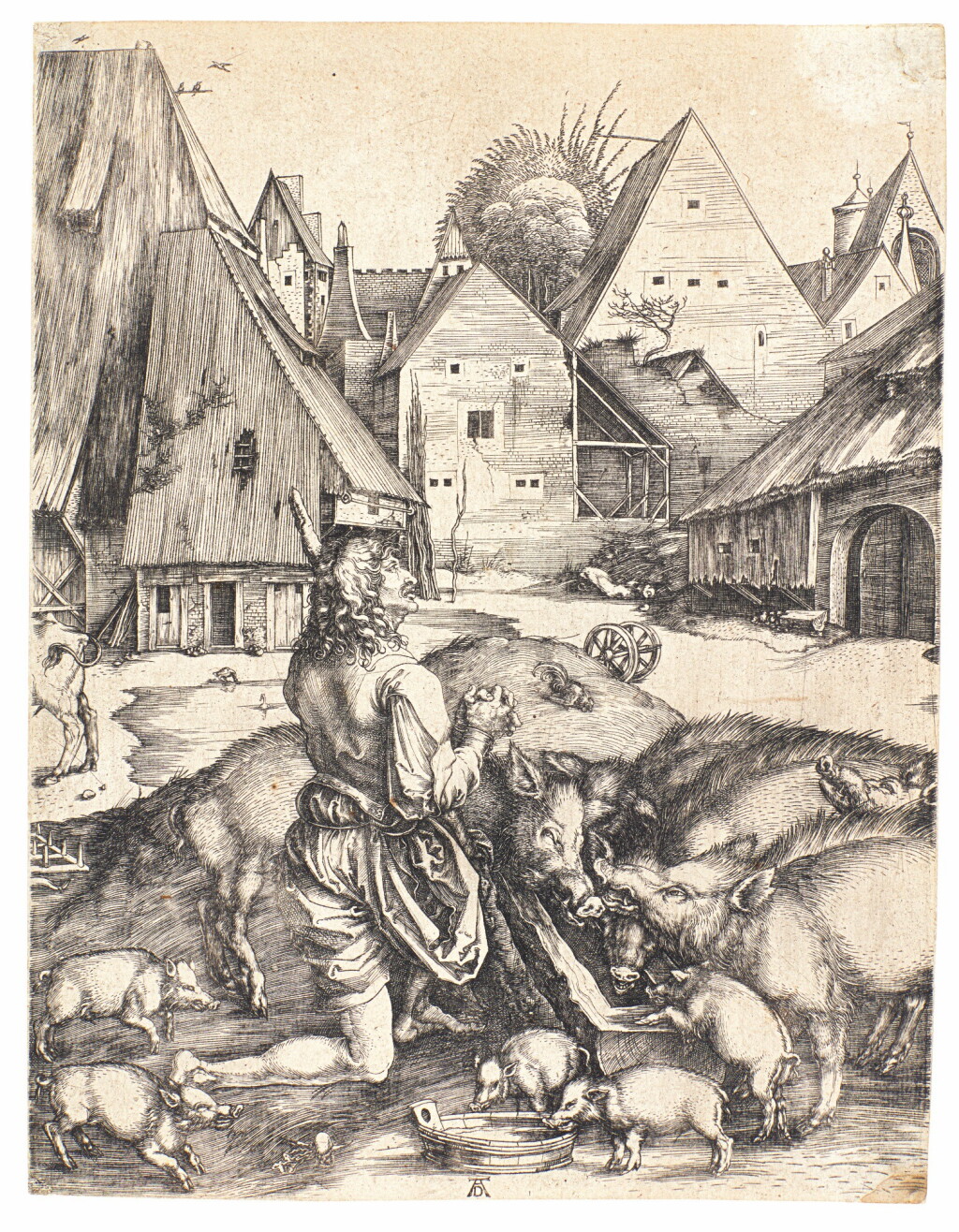 View full screen - View 1 of Lot 9. ALBRECHT DÜRER | THE PRODIGAL SON (B., M., HOLL. 28).