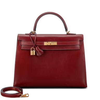 View full screen - View 1 of Lot 706. Rouge H Box Kelly 35 Sellier Gold Hardware, 2011.