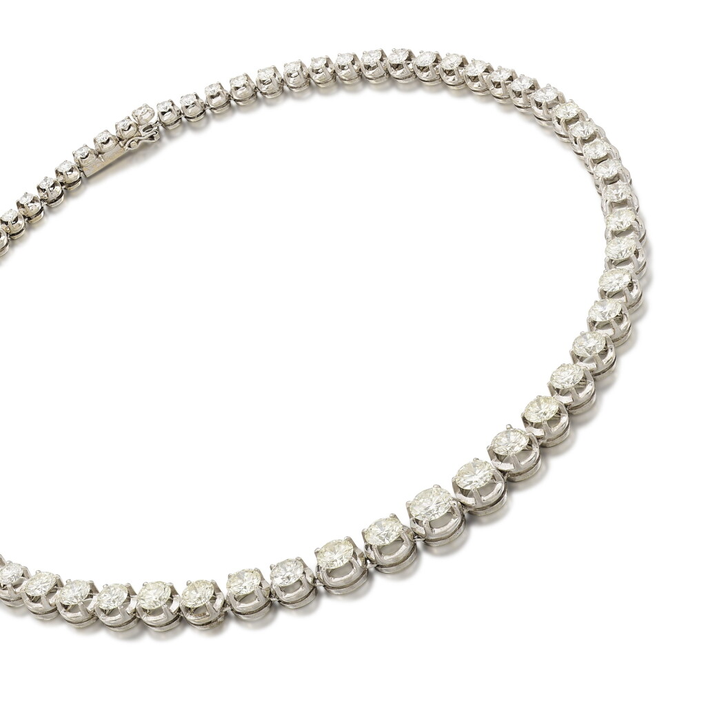View full screen - View 1 of Lot 90. Diamond Necklace.