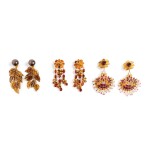 Frances Patiky Stein's Collection: Lot of Three Pairs of Earclips, 1971-1981