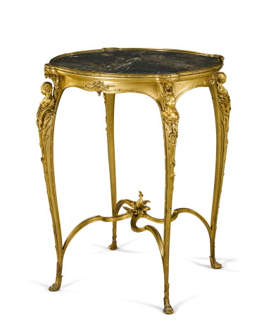 View full screen - View 1 of Lot 89. A Napoléon III gilt-bronze and marble guéridon, by Zwiener Jansen Sucesseur, Paris, circa 1900.