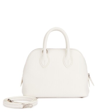 View full screen - View 1 of Lot 687. White Chèvre Mini Bolide 1923 Palladium Hardware, 2019 and Twilly.
