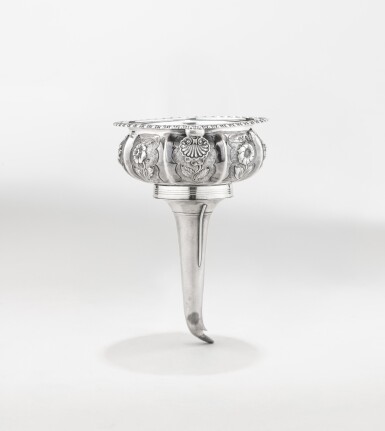 View full screen - View 1 of Lot 560. A William IV silver wine funnel, William Bateman, London, 1830.