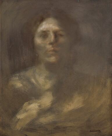 View full screen - View 1 of Lot 118. Eugène Carrière 歐仁・卡里埃 | Portrait de Madame Carrière 卡里埃夫人肖像.