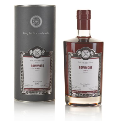 View full screen - View 1 of Lot 101. Bowmore Malts of Scotland Single Cask #12018 56.8 abv 1995 (1 BT 70cl).