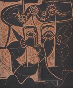 Pablo Picasso 巴布羅・畢加索 | Grande tête de femme au chapeau orné (A.R. 518) 戴帽女子肖像 (A.R. 518)
