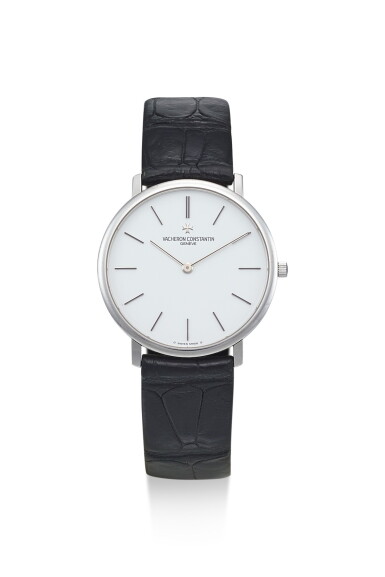 View full screen - View 1 of Lot 8250. VACHERON CONSTANTIN | A SLIM WHITE GOLD WRISTWATCH, CIRCA 1995.