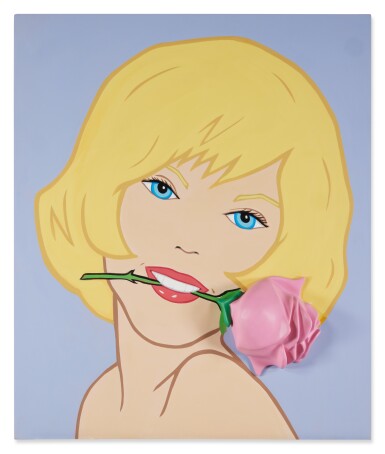 View full screen - View 1 of Lot 38. Girl with Pink Rose.