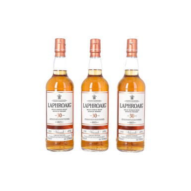 View full screen - View 1 of Lot 5215. Laphroaig 30 Year Old 53.5 abv 1985 (3 BT75).