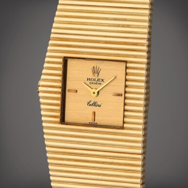View full screen - View 1 of Lot 281. Reference 4343 Queen Midas Cellini | A yellow gold bracelet watch, Circa 1976.