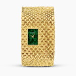 Retailed by Cartier: Reference 3879 N38 | A yellow gold bracelet watch with malachite dial | Made in 1969