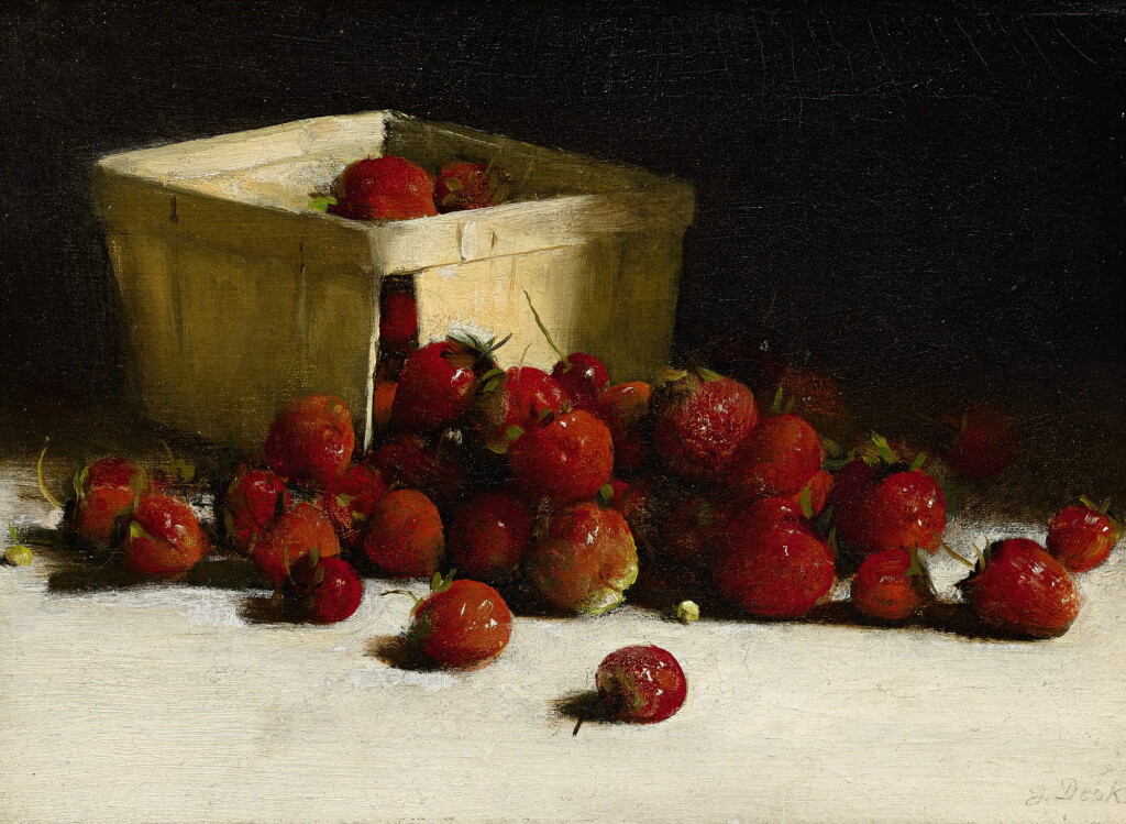 View full screen - View 1 of Lot 31. JOSEPH DECKER | STILL LIFE WITH STRAWBERRIES.