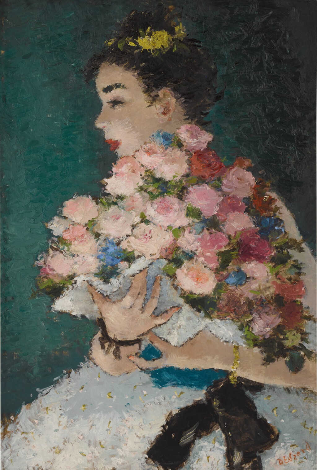 View full screen - View 1 of Lot 68. Femme avec bouquet .