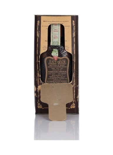 View full screen - View 1 of Lot 158. Antique Spiritus Frumenti The Greendale Distilling Co. 100 Proof 1917 (1 Pint).