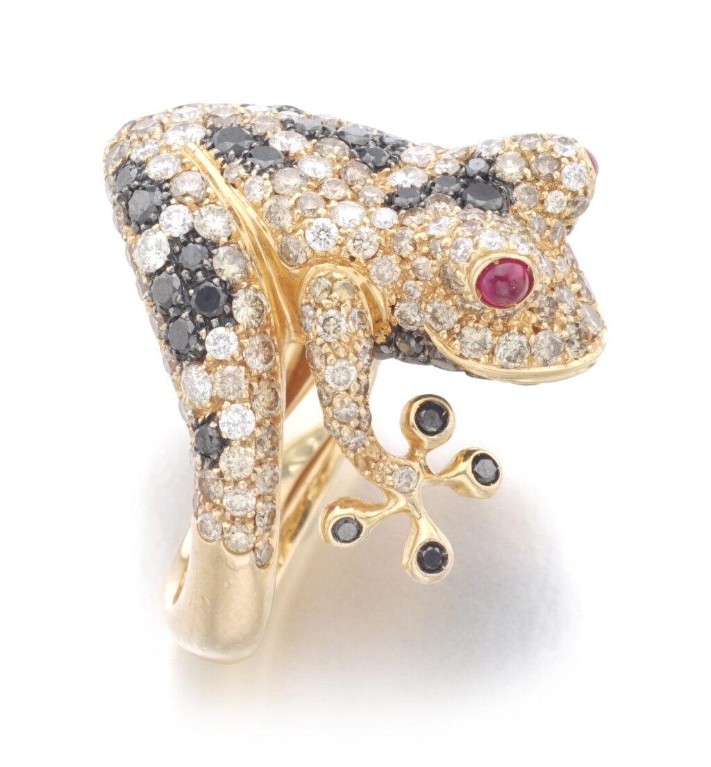 View full screen - View 1 of Lot 185. BUCHERER | DIAMOND AND RUBY RING.