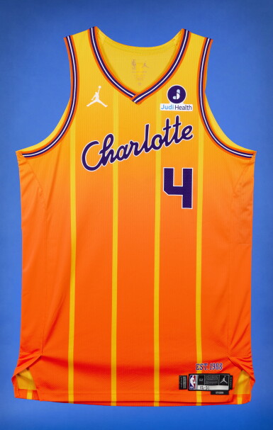 View full screen - View 1 of Lot 32. Sion James Charlotte Hornets 2025-2026 Game Worn City Edition Jersey.