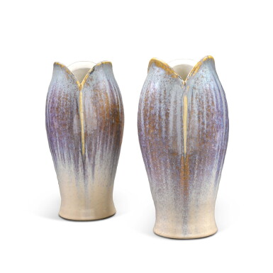 View full screen - View 1 of Lot 144. A pair of large porcelain vases, Imperial Porcelain factory, St Petersburg, period of Nicholas II (1894-1917), 1910.