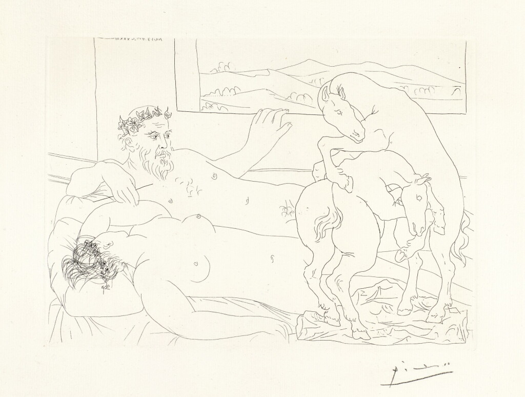 View full screen - View 1 of Lot 106. PABLO PICASSO | LE REPOS DU SCULPTEUR, III (B. 173; BA. 326).