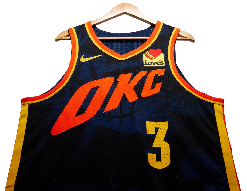 View full screen - View 1 of Lot 48. Josh Giddey Oklahoma City Thunder 2023-2024 In-Season Tournament Game Worn City Edition Jersey.