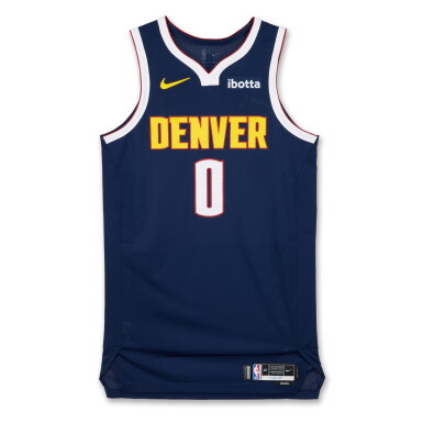 View full screen - View 1 of Lot 30. Christian Braun Denver Nuggets 2025-2026 Game Worn Icon Edition Jersey.