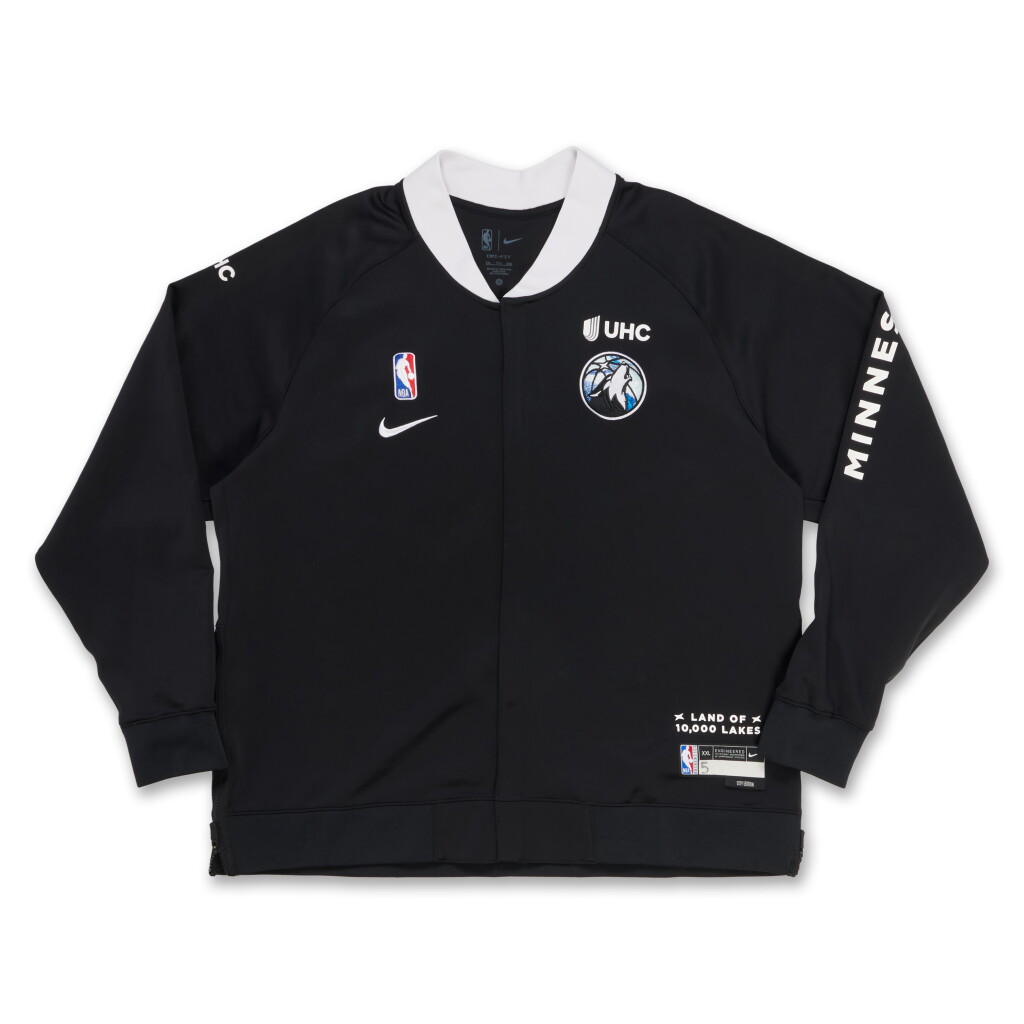 全螢幕檢視 - 查看13Anthony Edwards Minnesota Timberwolves 2024-2025 Game Worn City Edition Warmup Jacket 的1