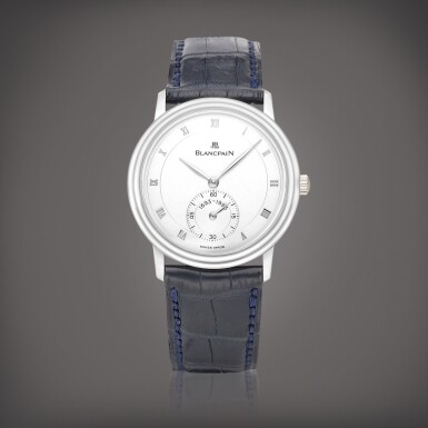 View full screen - View 1 of Lot 2195. Villeret, Reference 7001-1518-55 | A limited edition white gold wristwatch, Made to commemorate the 300th anniversary of Blancpain, Circa 1995 | 寶珀 | Villeret 型號7001-1518-55 | 限量版白金腕錶,為紀念寶珀300週年而製,約1995年製.