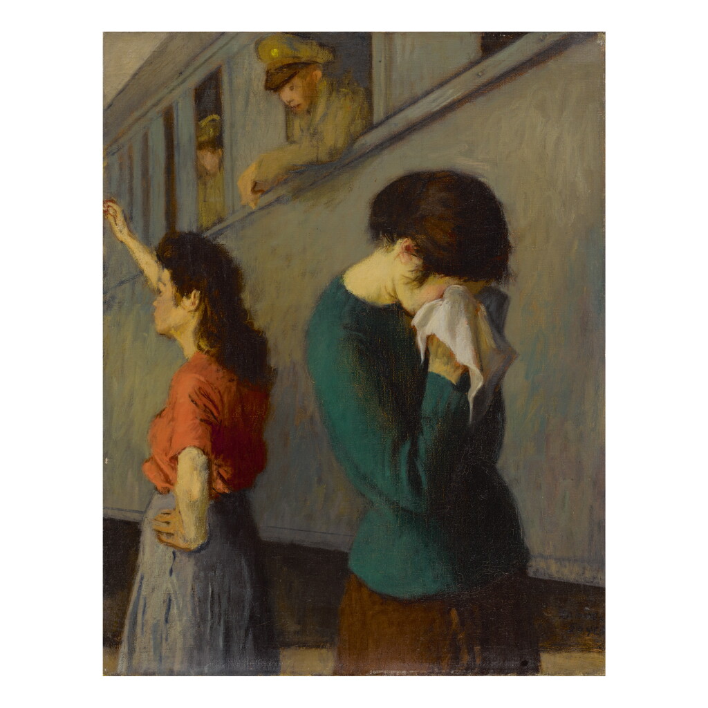 View full screen - View 1 of Lot 139. RAPHAEL SOYER | SAYING GOODBYE.
