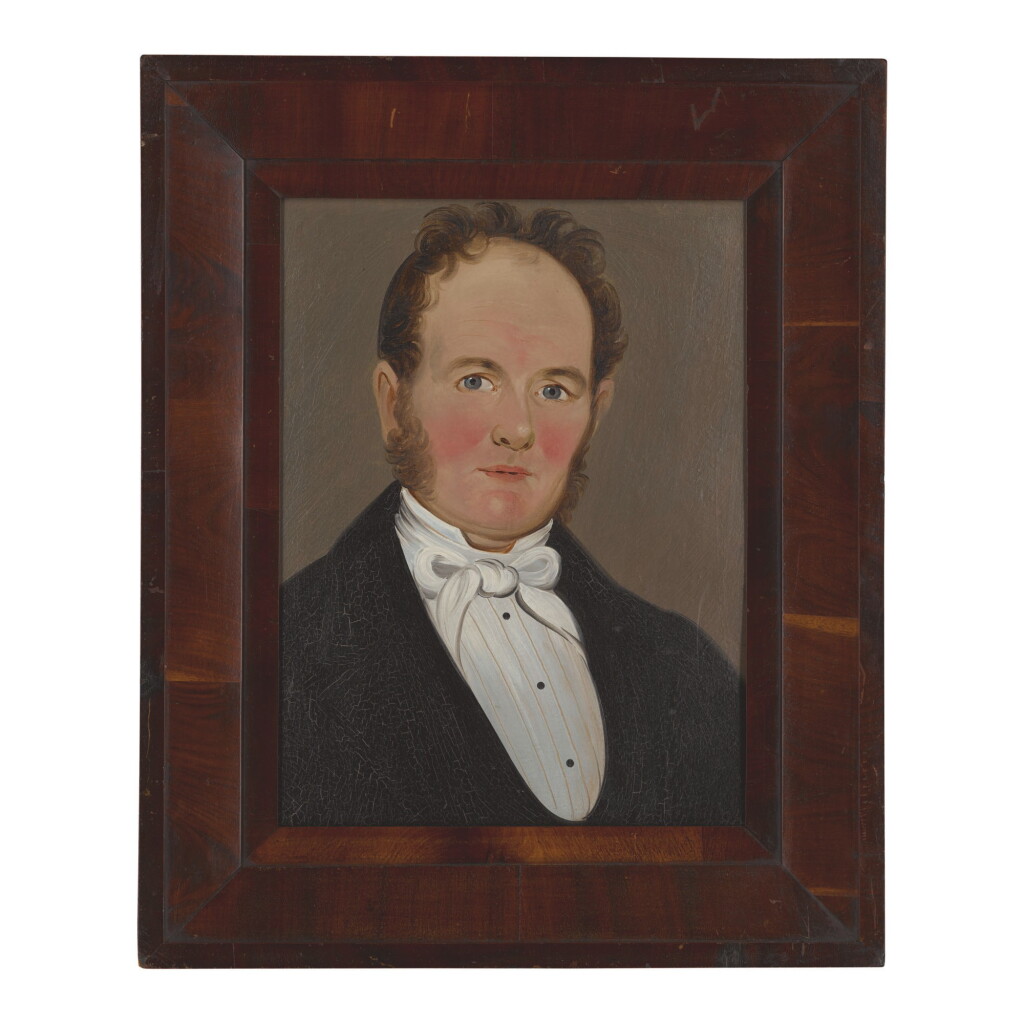 View full screen - View 1 of Lot 147. WILLIAM MATTHEW PRIOR | BUST PORTRAIT OF A MAN WITH SIDEBURNS.