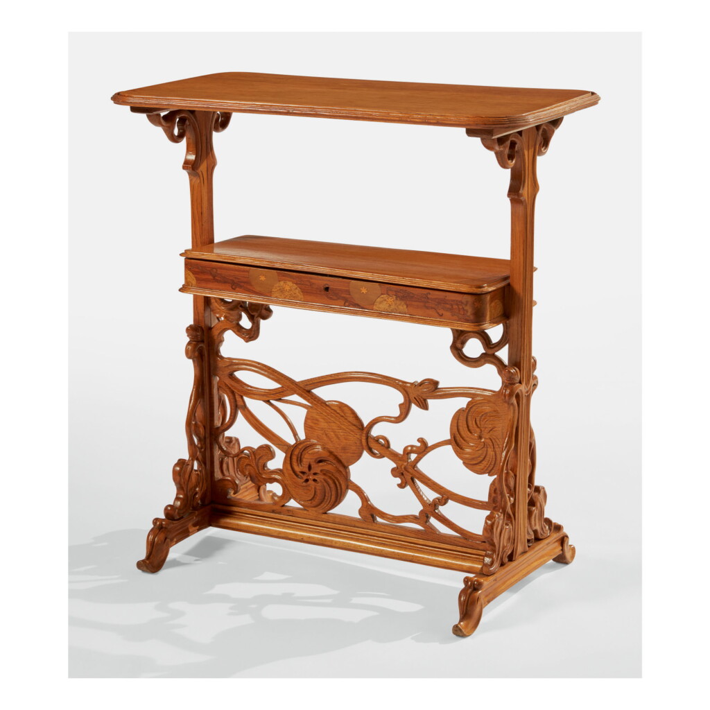 View full screen - View 1 of Lot 102. ÉMILE GALLÉ | TWO-TIER OCCASIONAL TABLE.