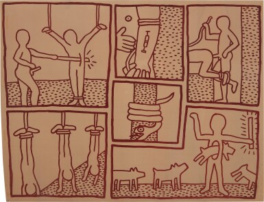View full screen - View 1 of Lot 580. KEITH HARING | UNTITLED (BLUEPRINT SERIES).