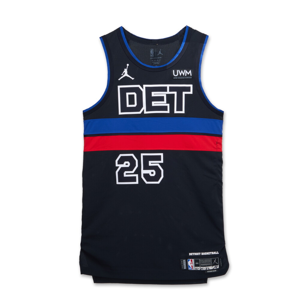 View full screen - View 1 of Lot 142. Marcus Sasser ‘Rookie Debut’ Detroit Pistons 2023-2024 Kia NBA Tip-Off Game Worn Statement Edition Jersey.