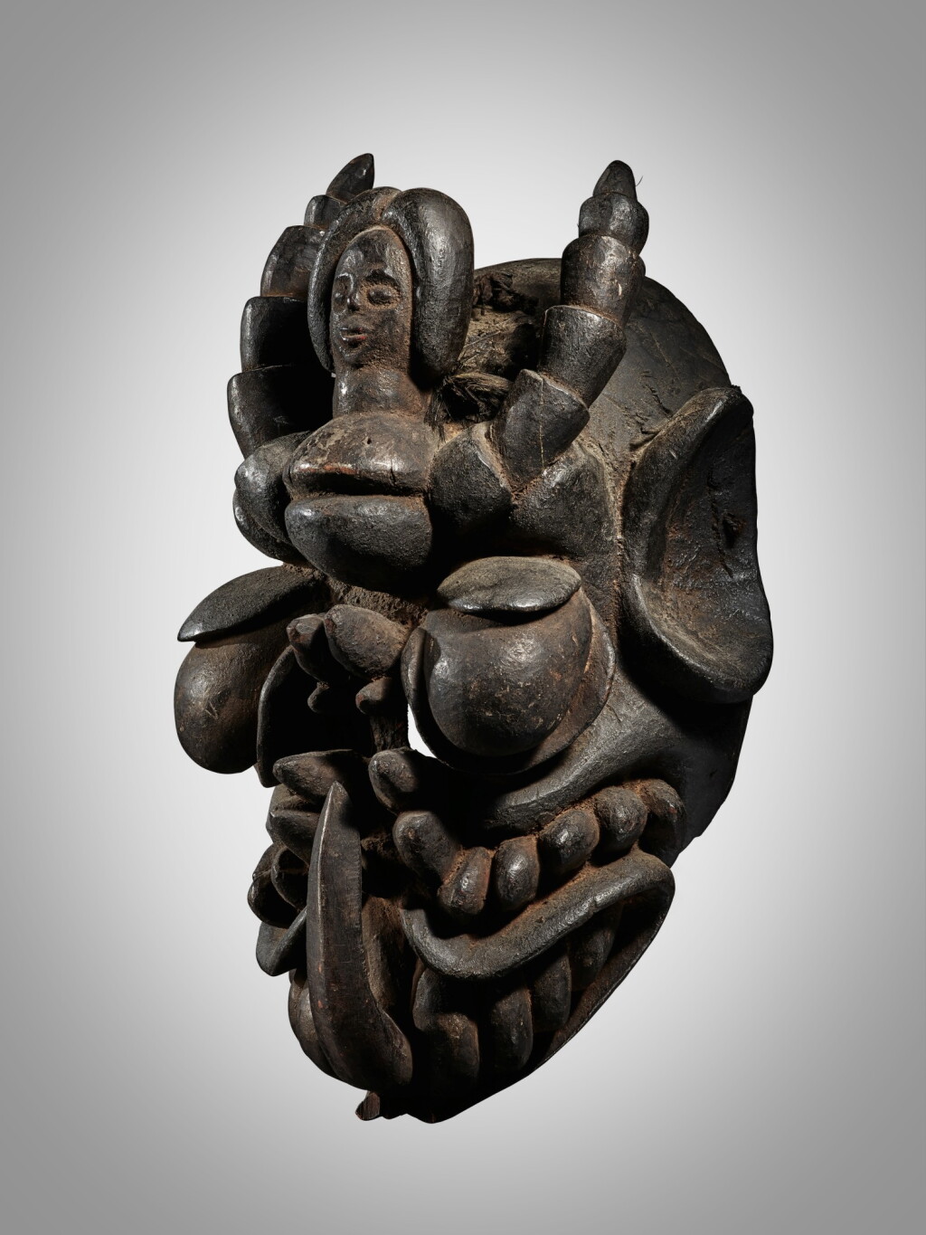 View full screen - View 1 of Lot 35. Ibibio Mask, Nigeria.