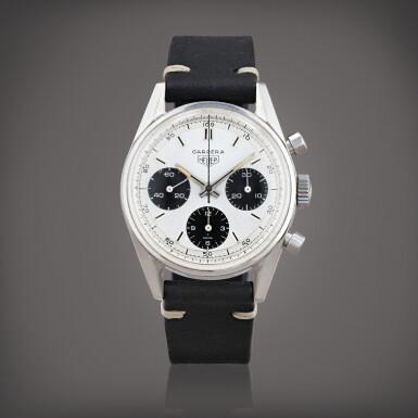 View full screen - View 1 of Lot 447. Carrera, reference 2447SND Montre bracelet chronographe en acier | Stainless steel chronograph wristwatch Vers 1970 | Circa 1970.