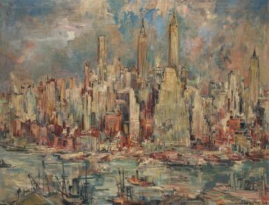 View full screen - View 1 of Lot 442. Manhattan Landscape.