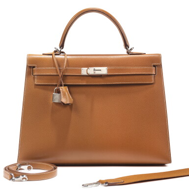 View full screen - View 1 of Lot 392. Gold Epsom Kelly 35 Sellier Palladium Hardware, 2010.